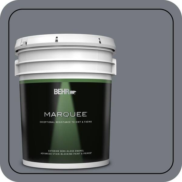 BEHR MARQUEE 5 gal. #N510-5 Liquid Mercury color Semi-Gloss Enamel Exterior Paint & Primer