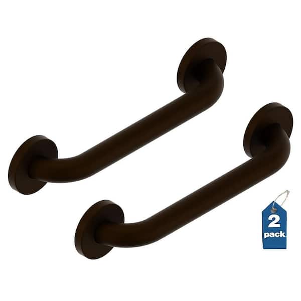Easy Mount (2x Pack) 12 in. Grab Bar ADA Compliant for Bath and Shower Safety (500 lb. Capacity) in Oil Rubbed Bronze