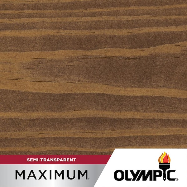 Olympic Maximum 1 gal. Oxford Brown Semi-Transparent Exterior Stain and Sealant in One Low VOC