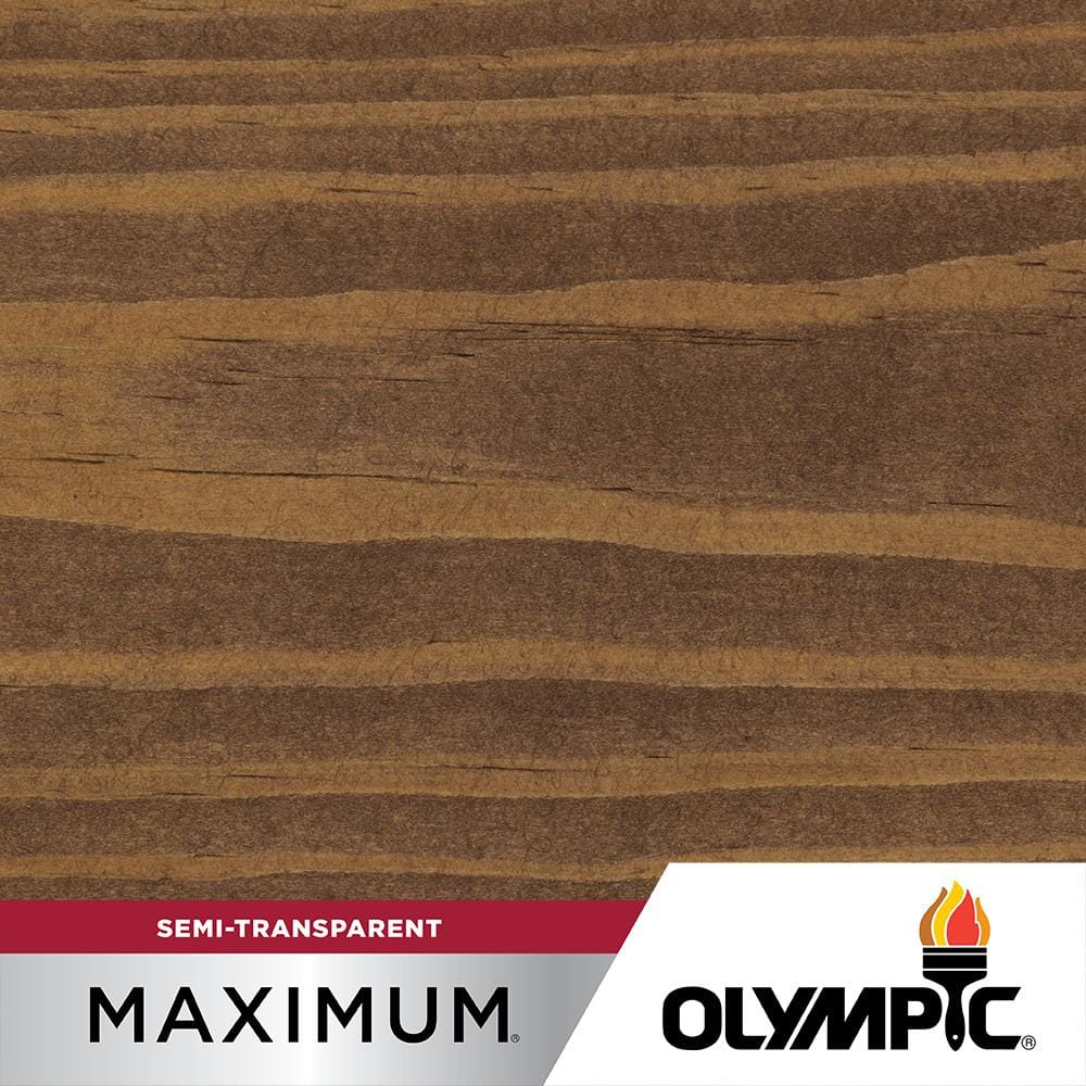 Olympic Maximum 5 gal. Oxford Brown Semi-Transparent Exterior Stain and Sealant in One Low VOC -  OLY713-05