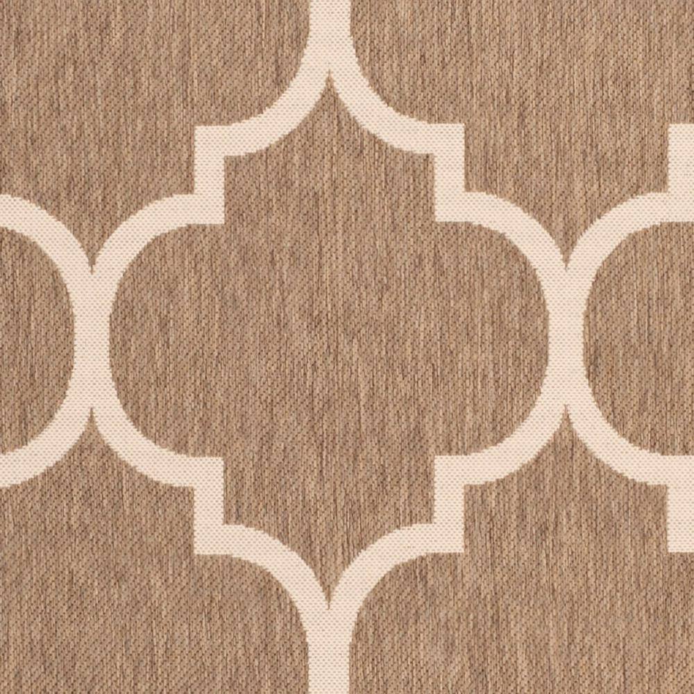 Reversible Blue and Bone Quatrefoil 9' x 12' Indoor/Outdoor Rug