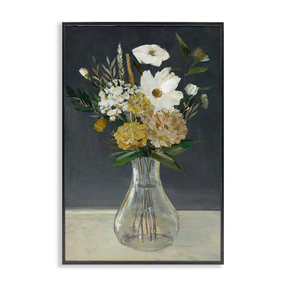 Earthy Floral Vase by Hannah Dawson Black Framed Nature Giclee Art Print 24 in. x 16 in. price history on PriceWatchPro