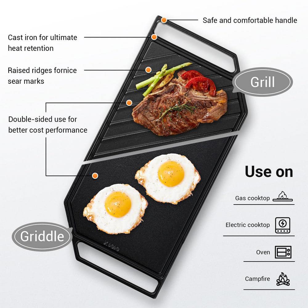 36 Inch Stainless Steel Gas Cooktop with 5 Burners and Griddle