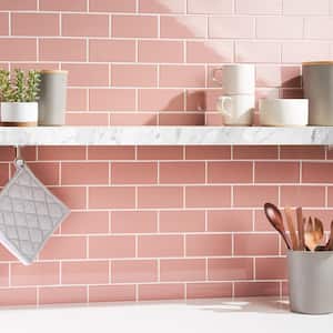 Remington Pink 2.95 in. x 5.9 in. Polished Porcelain Wall Tile (5.32 sq. ft./Case)