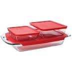 Pyrex Bake N Store 14-Piece Glass Bakeware and Storage Set with Red Lids  1119648 - The Home Depot