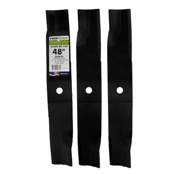MaxPower's 561171B 3 Blades for 48" Bobcat mowers. Replaces OEM numbers 112111-01, 0450200, 00450200, 50-1933, 50-2585