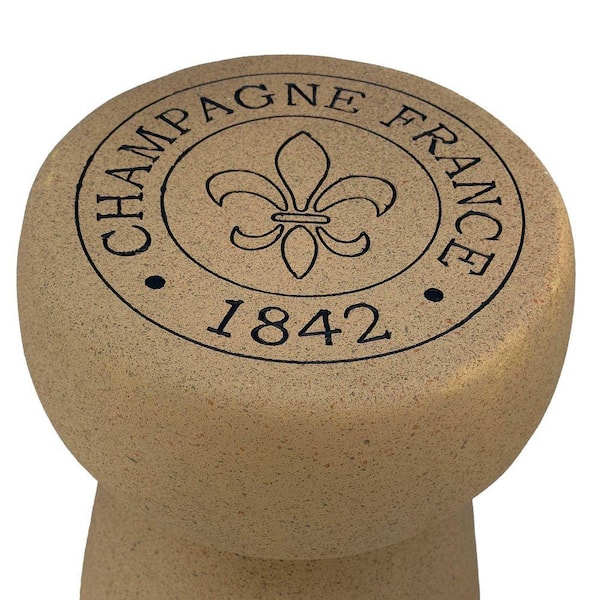 Galt International Champagne Cork Stool Polyresin Side Table