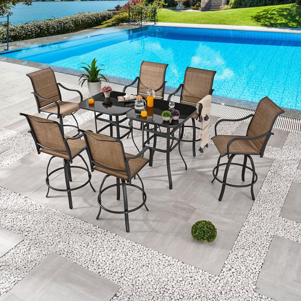 Patio Festival 8Piece Square Metal Outdoor Dining Set PF192731X3273