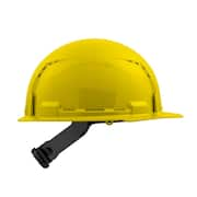 BOLT Yellow Type 1 Class C Front Brim Vented Hard Hat with 4-Point Ratcheting Suspension (10-Pack)