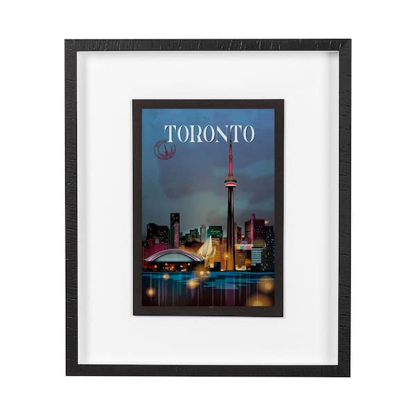 Toronto Go Series Black Framed Wall Art 25.5 in. x 21.5 in.