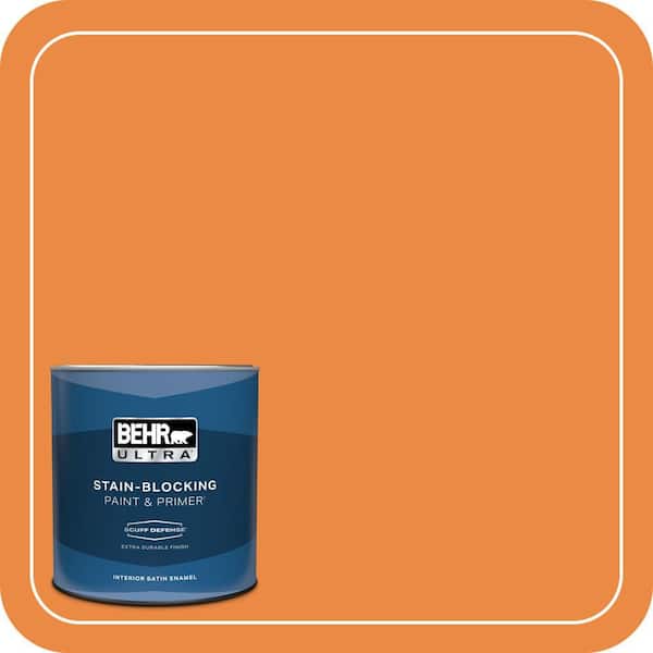 BEHR ULTRA 1 qt. #P230-7 Acapulco Sun Extra Durable Satin Enamel Interior Paint & Primer