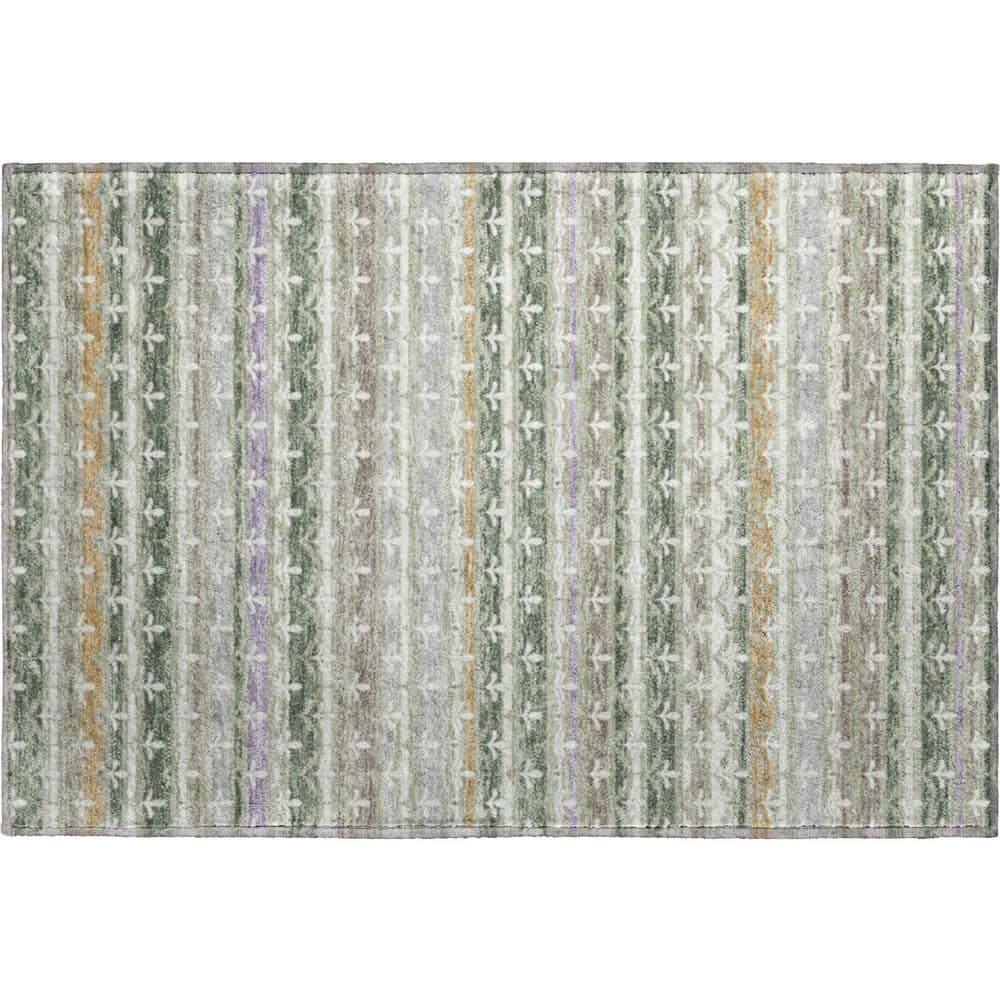 Mayfield Premium Machine Washable Abstract AMF2479 Basil 2 ft. x 3 ft. Accent Rug price history on PriceWatchPro