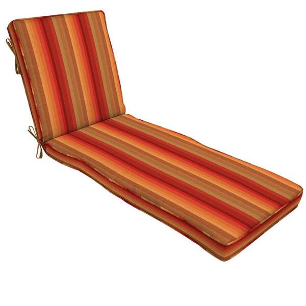 Home Decorators Collection 22 x 74 Sunbrella Astoria Sunset Outdoor Chaise Lounge Cushion