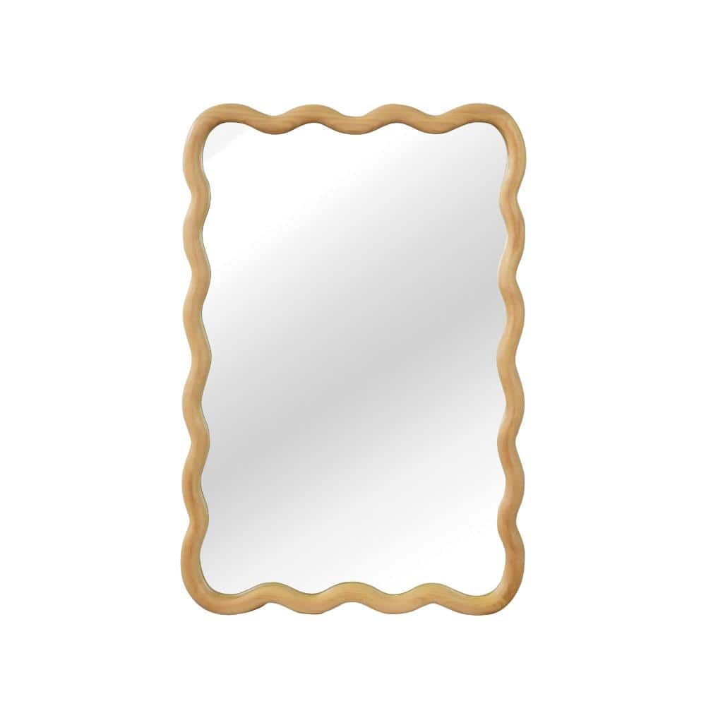 20 in. W x 30 in. H Rectangle Framed Wall Bathroom Vanity Mirror in Oak price history on PriceWatchPro