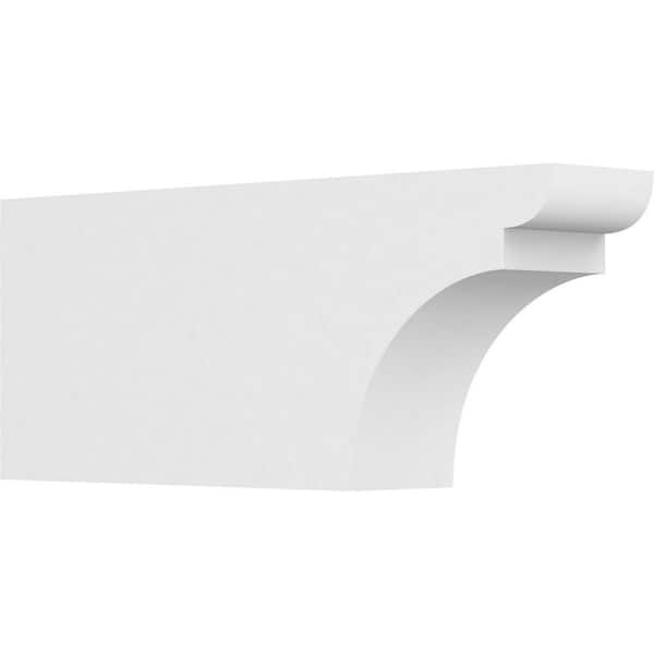 Ekena Millwork 4 in. x 8 in. x 20 in. Yorktown PVC Rafter Tail Brace