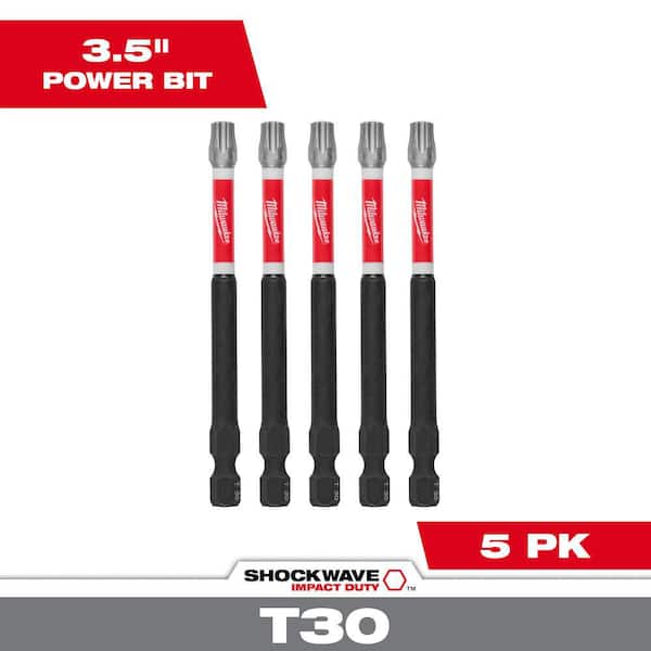 SHOCKWAVE Impact Duty 3-1/2 in. T30 Torx Alloy Steel Screw Driver Bit (5-Pack)