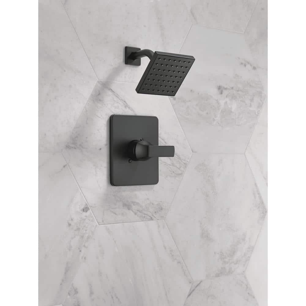 Matte Black Square Multi-Head Wall Mounted Shower Set