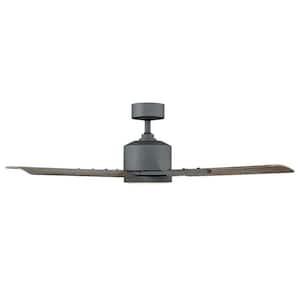 Cervantes 56 in. LED Indoor/Outdoor Graphite 4-Blade Smart Ceiling Fan with 3000K Light Kit and Remote Control