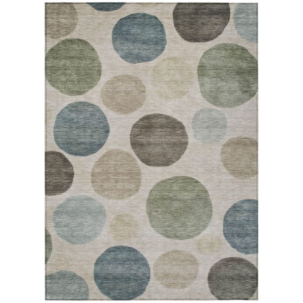 Chantille Machine Washable Indoor/Outdoor Abstract ACN2062 Khaki 2 ft. 6 in. x 3 ft. 10 in. Area Rug