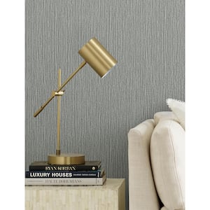 Bowman Faux Linen Grey Non Pasted Non Woven Wallpaper