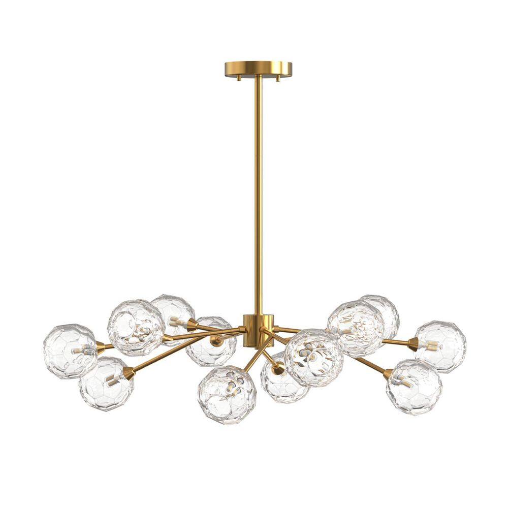 12-Light Clear Glass Chandelier with Copper Finish, G9 Bulbs, Traditional Ceiling Lighting for Dining Room & Living Room price history on PriceWatchPro