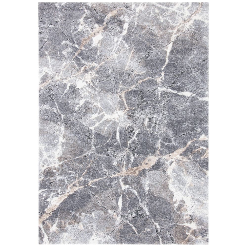 Cyrus Shag 4 ft. x 6 ft. Gray/Beige Abstract Marble Area Rug price history on PriceWatchPro