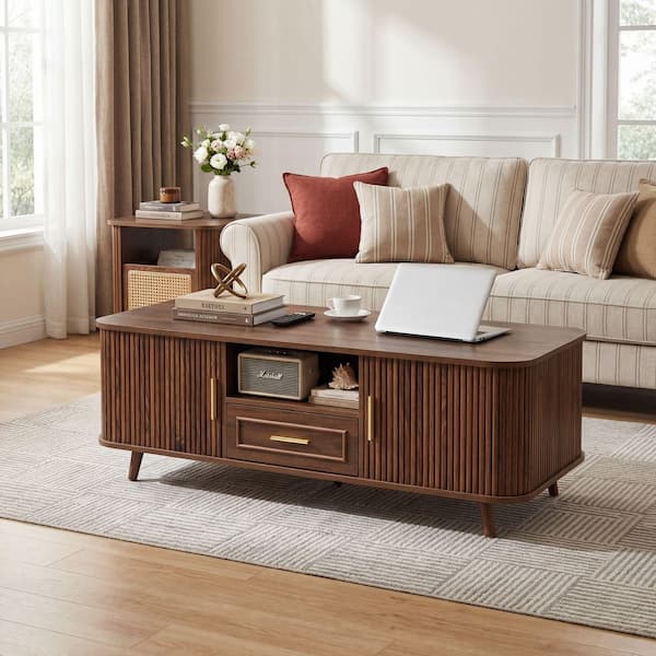 CHRISTOPHER KNIGHT HOME Beck Mid-Century Modern 47.24 in. Walnut