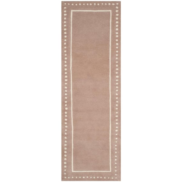 SAFAVIEH Bella Beige/Ivory 2 ft. x 7 ft. Border Runner Rug