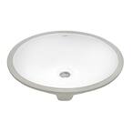 MSI Undermount Porcelain Ceramic Bathroom Sink in White Oval UNDOVLWHT ...