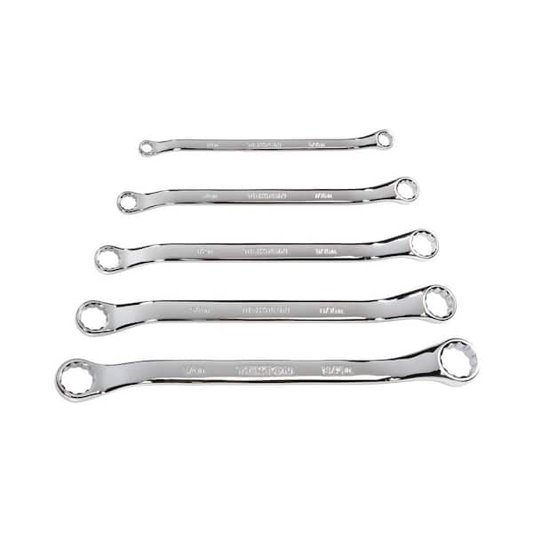 TEKTON 45-Degree Offset Box End Wrench Set, 5-Piece (1/4-13/16 in.)