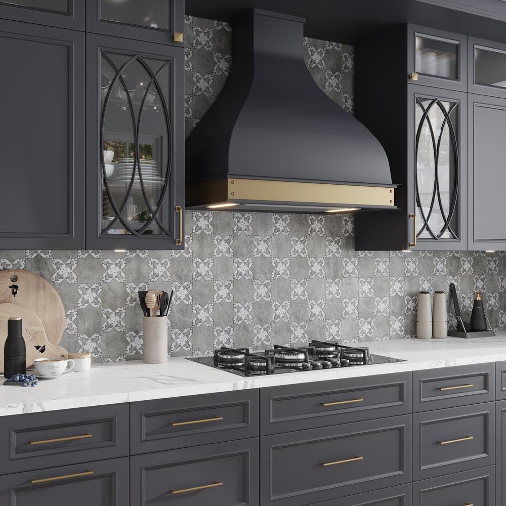 Siena 5.35'' Light Gray Matte Ceramic Cross-Shaped Tile
