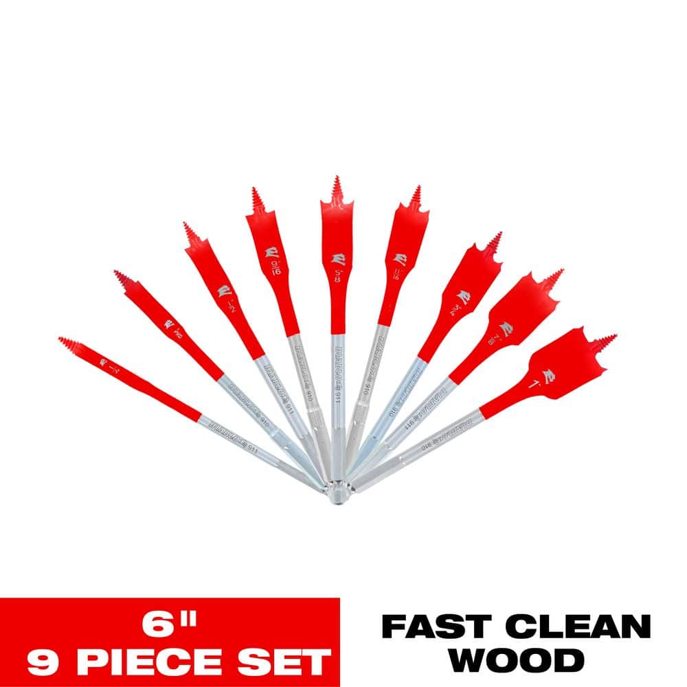 DIABLO SPEEDEMON High Carbon Steel Spade Bit Set (9-Piece) DSP2930