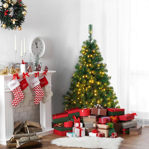 4.5 ft. Pre-Lit Artificial Christmas Tree with 200 LED Lights