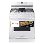 6 cu. ft. Smart Wi-Fi Enabled Convection Gas Range with No Preheat AirFry in White