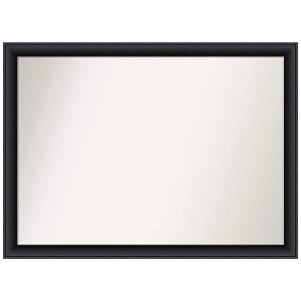 Amanti Art Nero Black 41.5 in. x 30.5 in. Non-Beveled Modern Rectangle Wood Framed Wall Mirror in Black