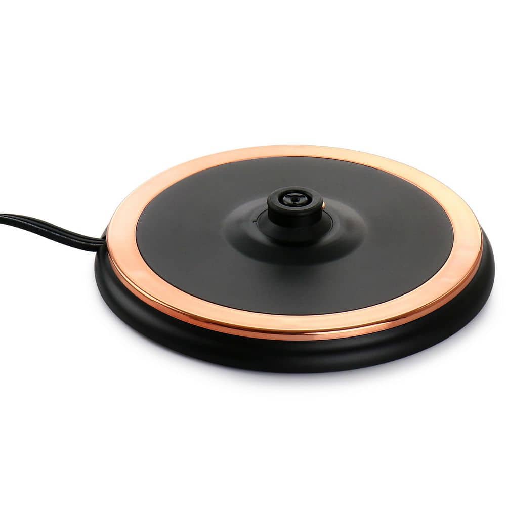 MegaChef 1.8 Liter Matte Black and Rose Gold Electric Kettle