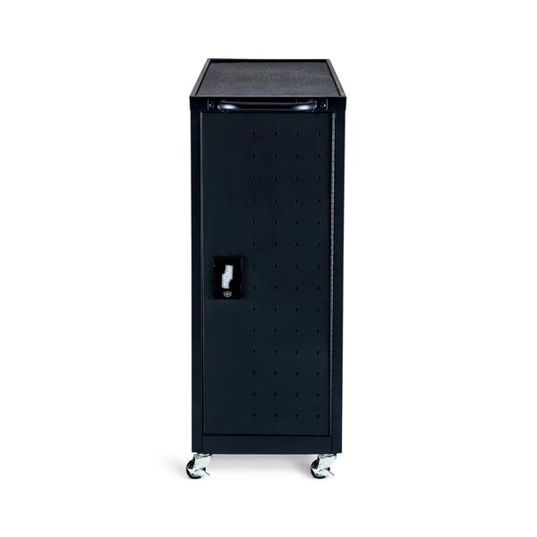 Luxor All Steel Mobile Charging Locker For 12 Laptops Chromebooks In Black Lltp12 B The Home Depot