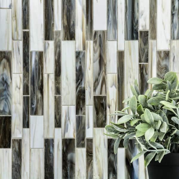 Spark Torrent Multicolor 10.75 in. x 10.5 in. Glass Floor and Wall Tile (0.78 sq. ft./Each)