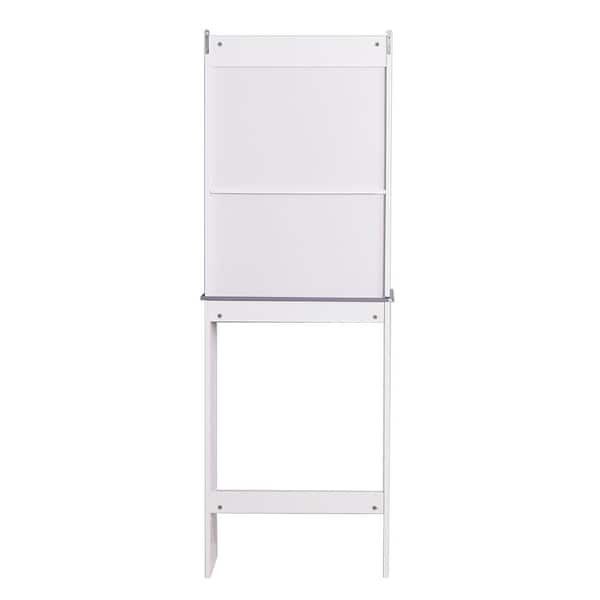Unbranded 7.5 in. W x 68.11 in. H x 23.22 in. D White Over-the-Toilet Space Saver Storage