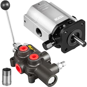 Log Splitter Pump Kit 16 GPM Wood Hydraulic Pump 2 Stage with 25 GPM Auto Control Detent Valve 1/2 in. Work Port