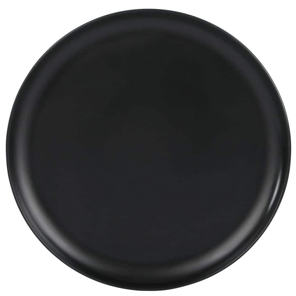 Matte Black Melamine 12-Piece Dinnerware Set for 4