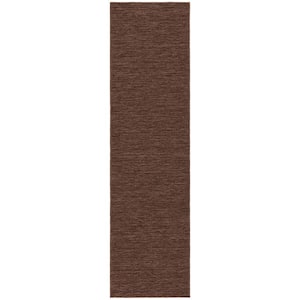 Practical Solutions Mocha 2 ft. x 8 ft. Diamond Contemporary Runner Area Rug