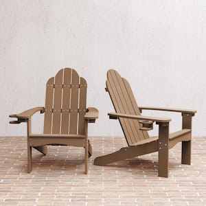 Phillida Brown Recycled HIPS Plastic Weather Resistant Reclining Outdoor Adirondack Chair Patio Fire Pit Chair(2pack)