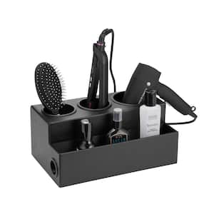 Hair Tool Organizer, for Bathroom Countertop, or Vanity Storage Stand for Accessories, Makeup and Toiletries in. Black