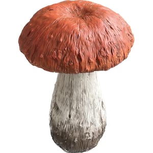 Mushroom Statue Orange Cap 15 in.