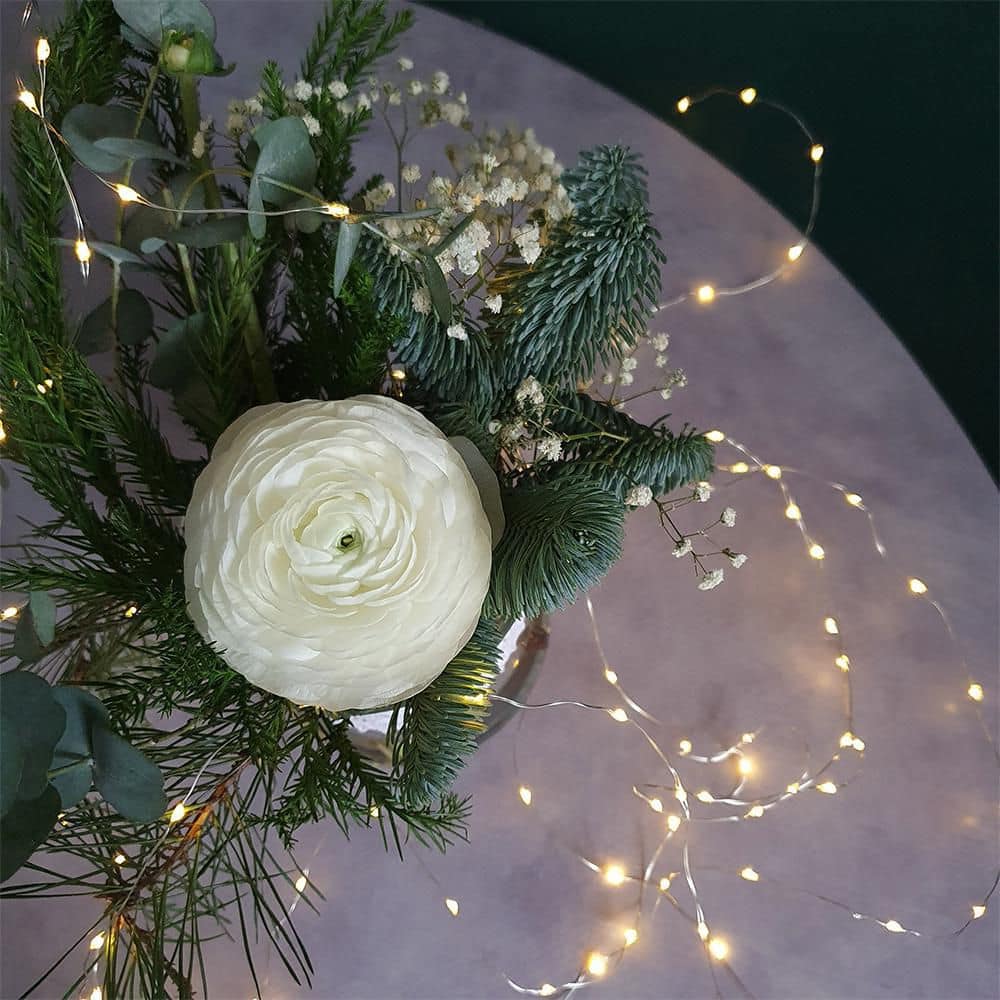 6ft Warm White Battery Powered LED Fairy String Lights