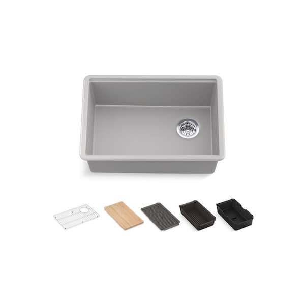 Billings 27 in. Undermount Single-Bowl Workstation Kitchen Sink