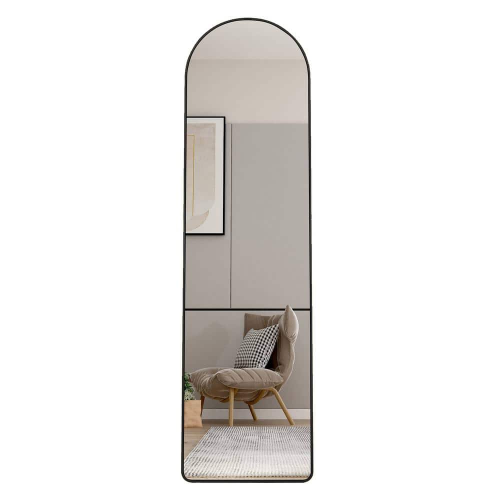 16.5 in. W x 59.8 in. H Rectangle Black Framed Aluminum Alloy Full Length M