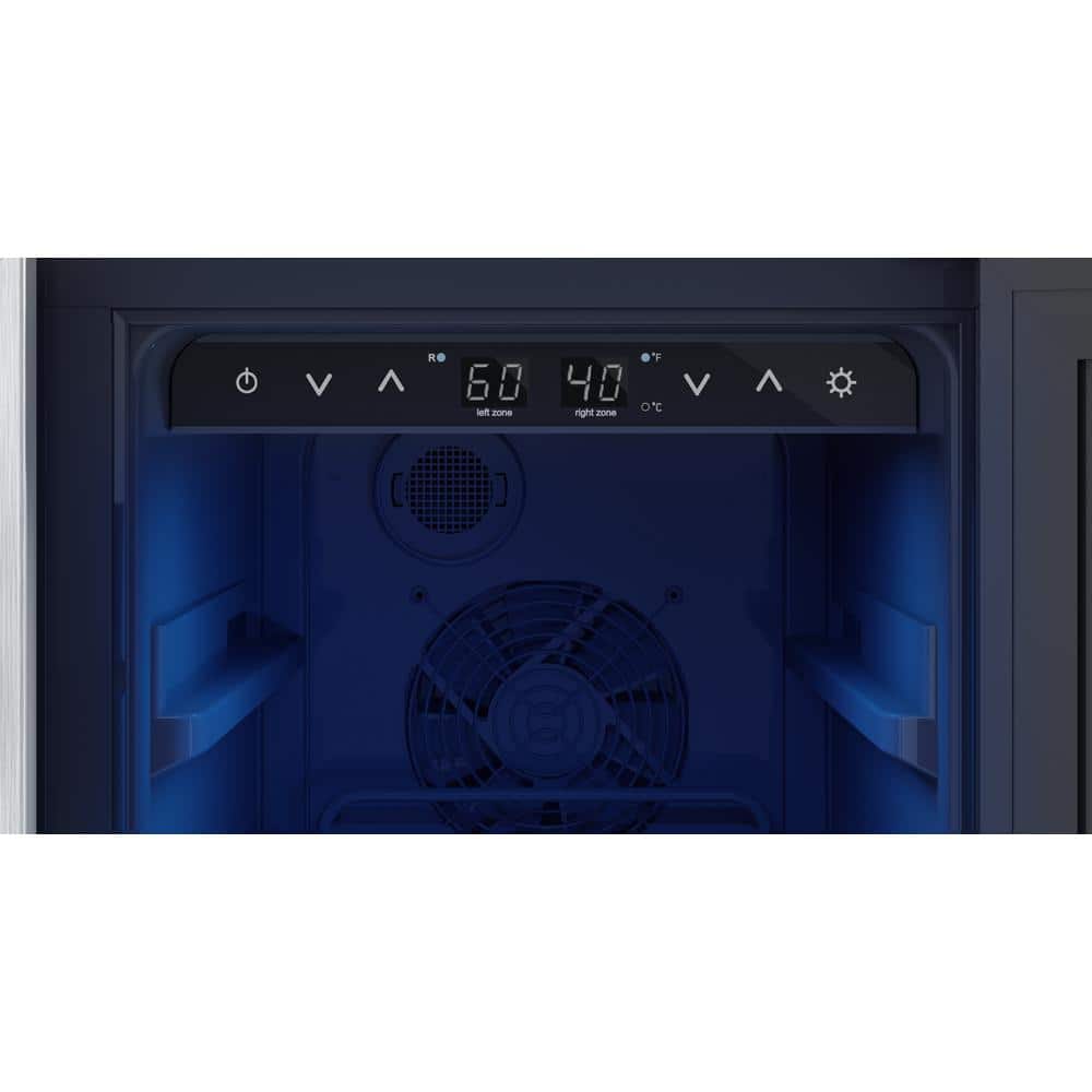 Stainless Steel Dual Zone French Door Wine and Beverage Cooler