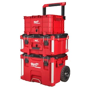3-Part Rolling Tool Box with 2 Wheels 